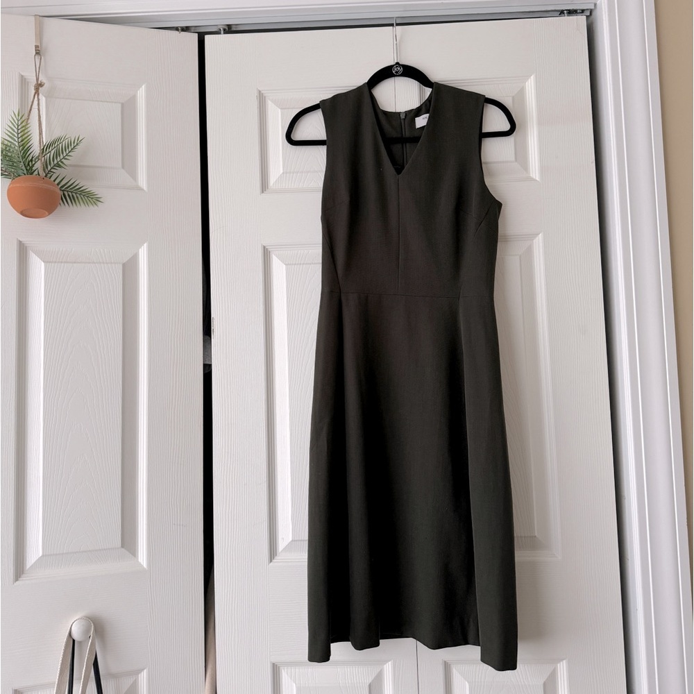 Classic work ready dark green dress